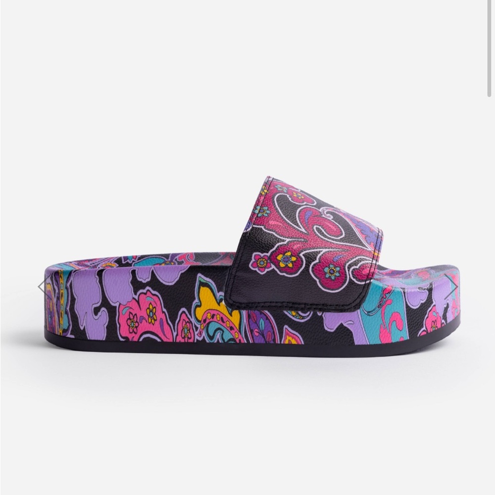 Johnny Was Fatima Platform Pool Slides! Size 6.5 - Picture 3 of 11